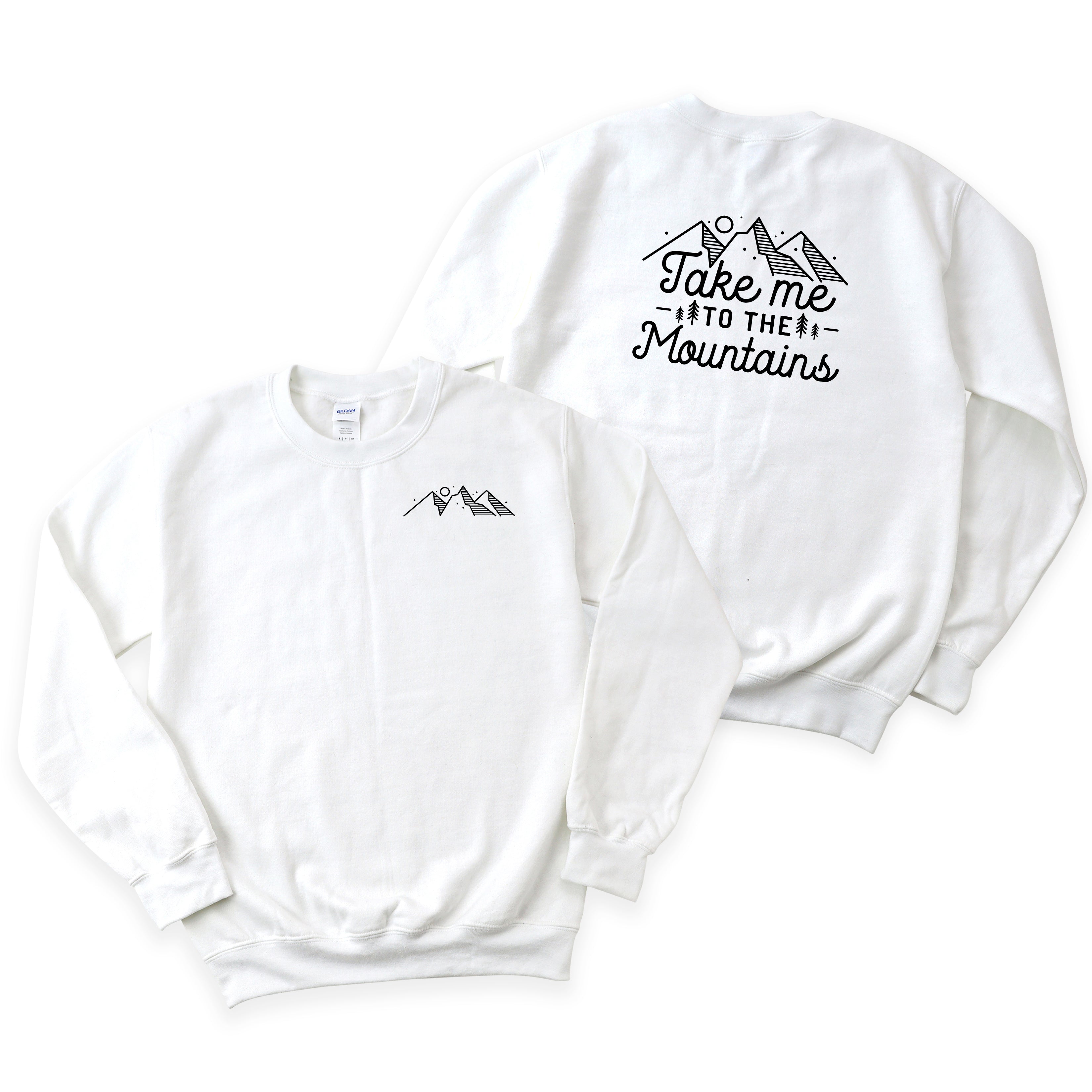 Take Me To The Mountains Landscape | Front and Back Sweatshirt