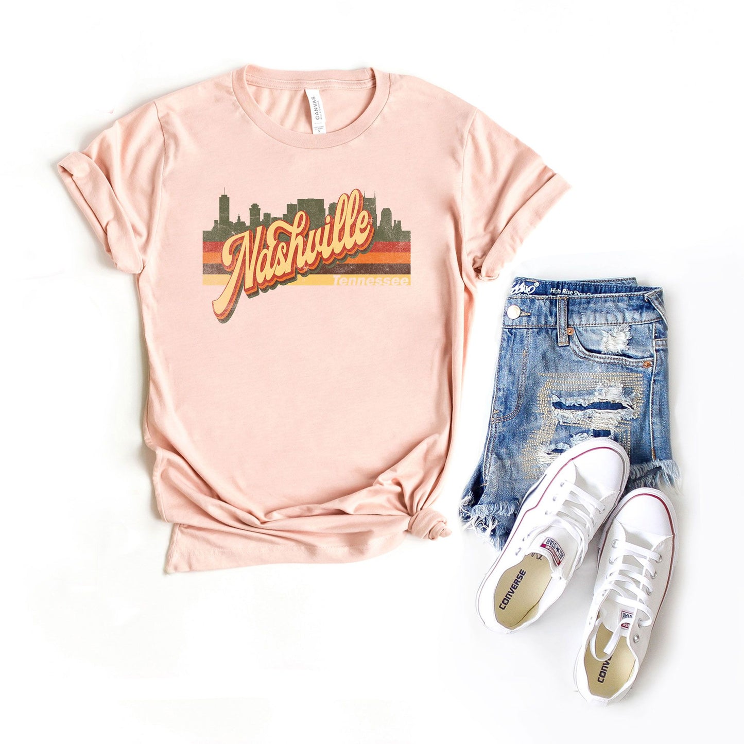 Nashville Stripes | Short Sleeve Graphic Tee