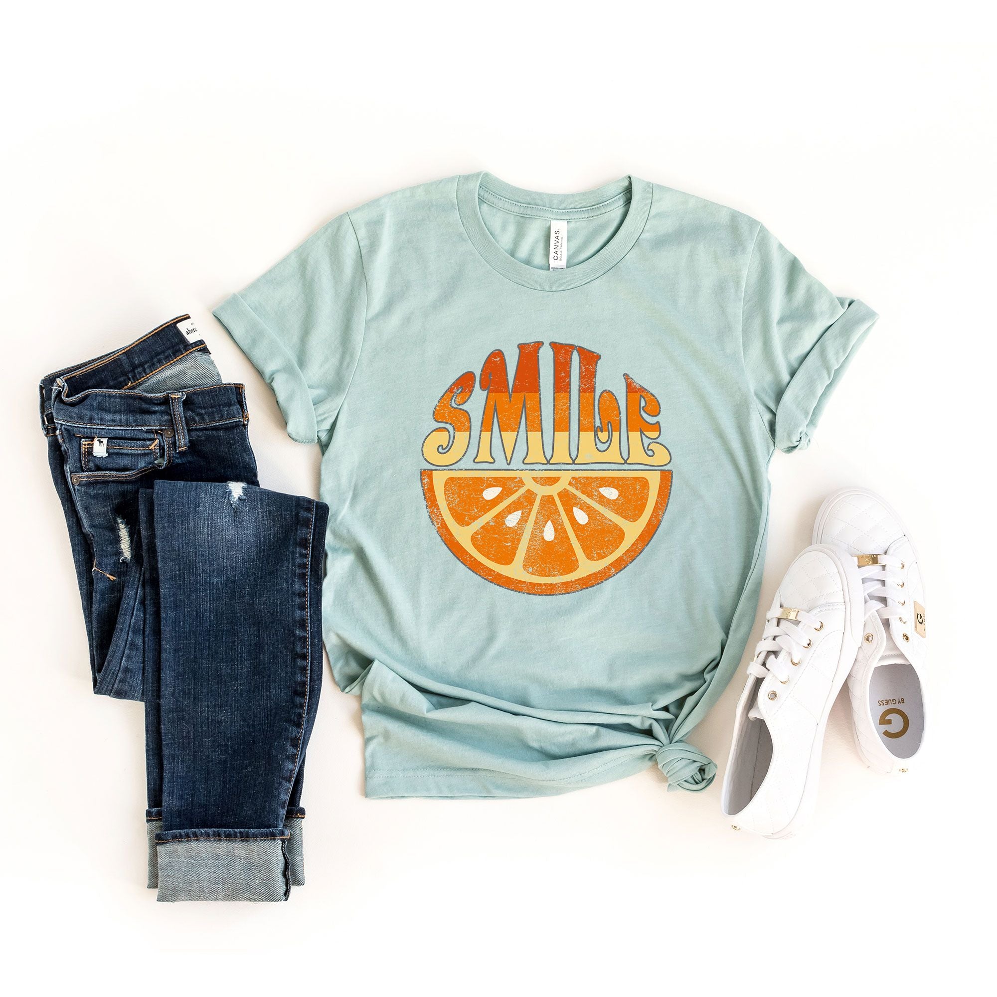 Smile Orange | Short Sleeve Graphic Tee