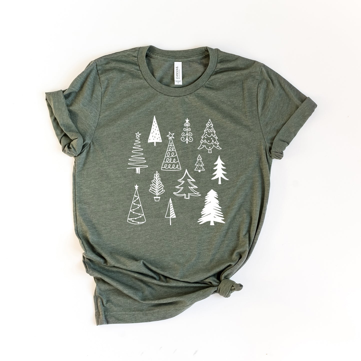 Christmas Tree Botanical | Short Sleeve Crew Neck