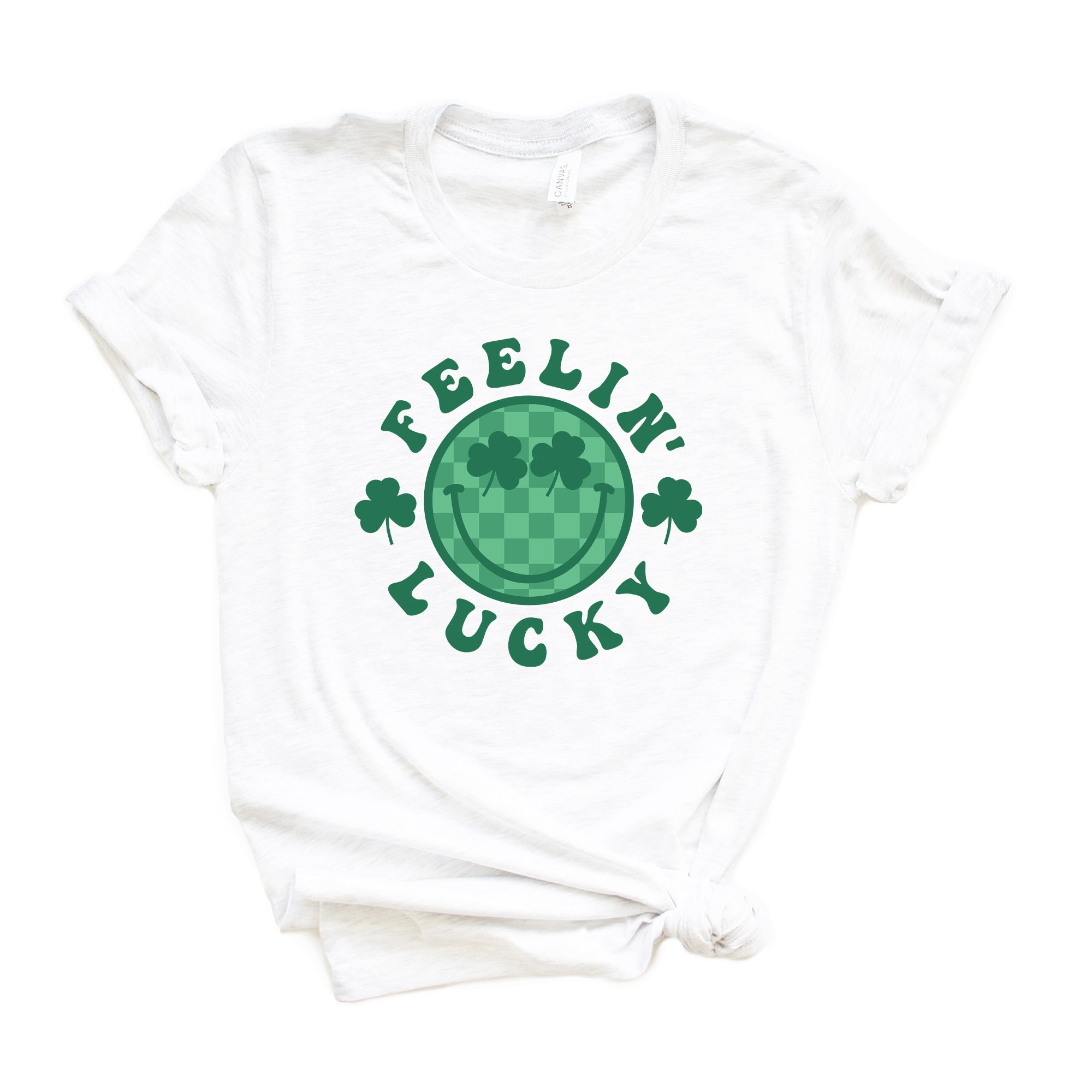 Feelin Lucky Checkered Smiley | Short Sleeve Graphic Tee