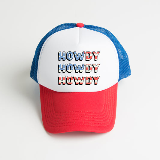 Howdy Flag Stacked | Foam Trucker Hat
