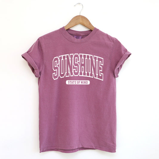 Varsity Sunshine State Of Mind | Garment Dyed Short Sleeve Tee