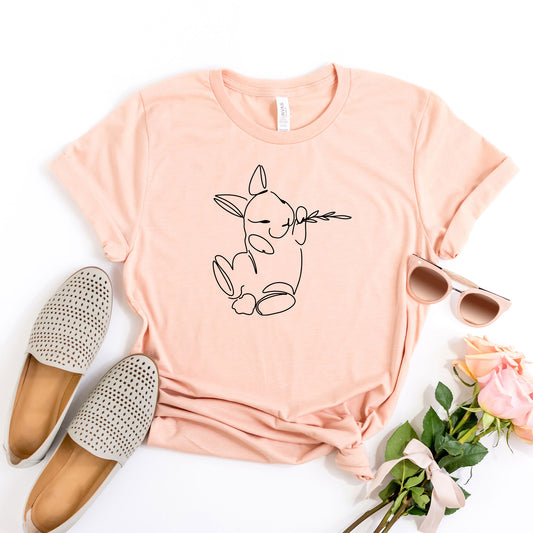 Hand Drawn Bunny | Short Sleeve Graphic Tee