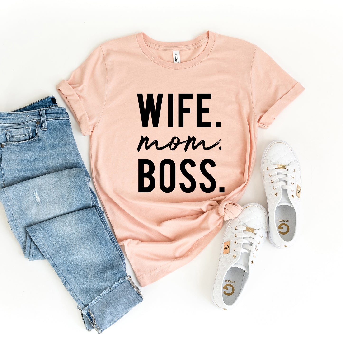 Wife Mom Boss Block | Short Sleeve Graphic Tee