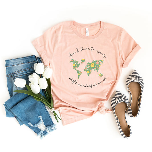 What A Wonderful World | Short Sleeve Graphic Tee