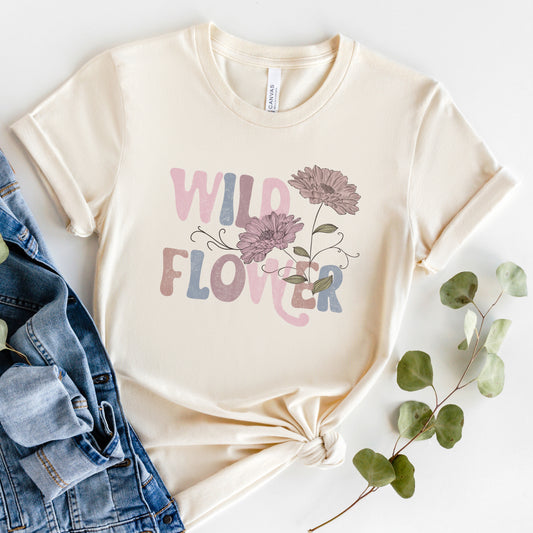 Wild Flower Colorful | Short Sleeve Graphic Tee