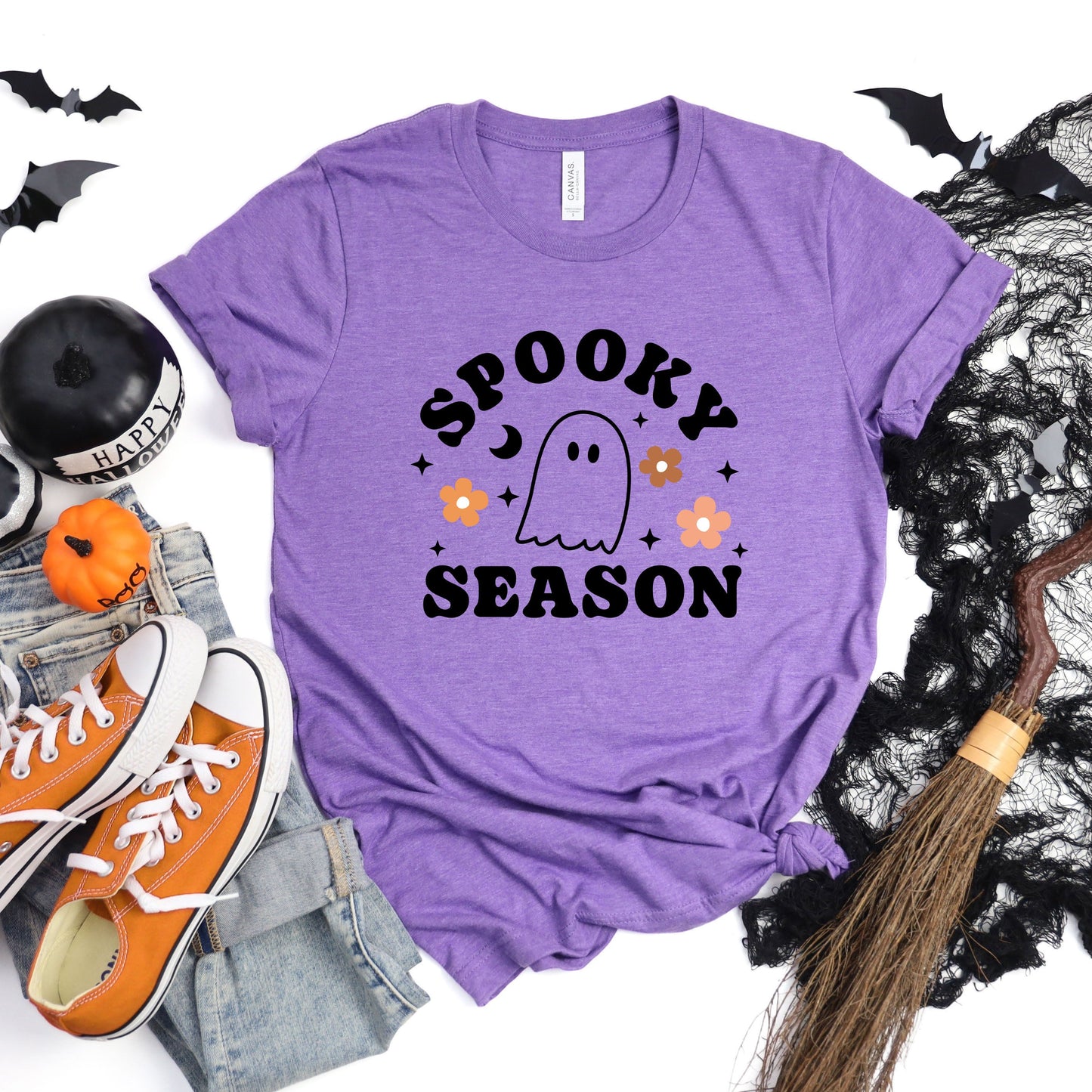 Clearance Spooky Season Flowers | Short Sleeve Graphic Tee