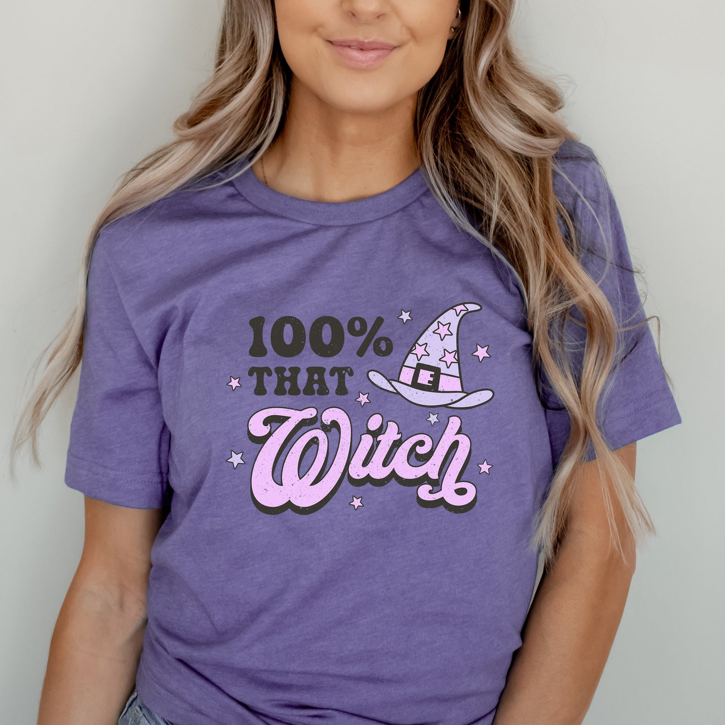 Purple 100% That Witch | Short Sleeve Crew Neck