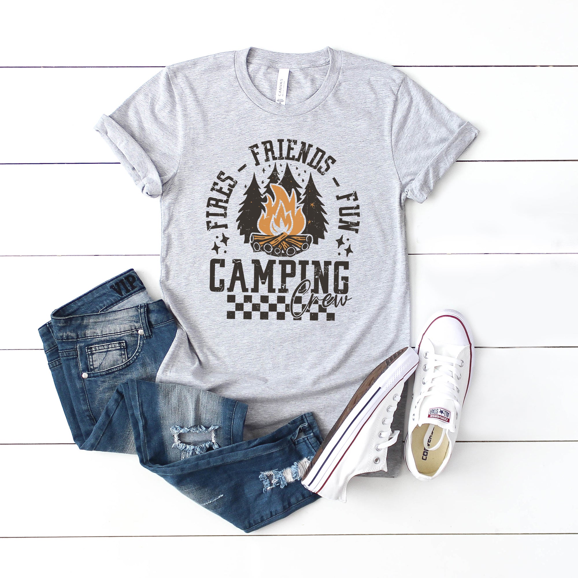 Fires Friends Fun | Short Sleeve Crew Neck