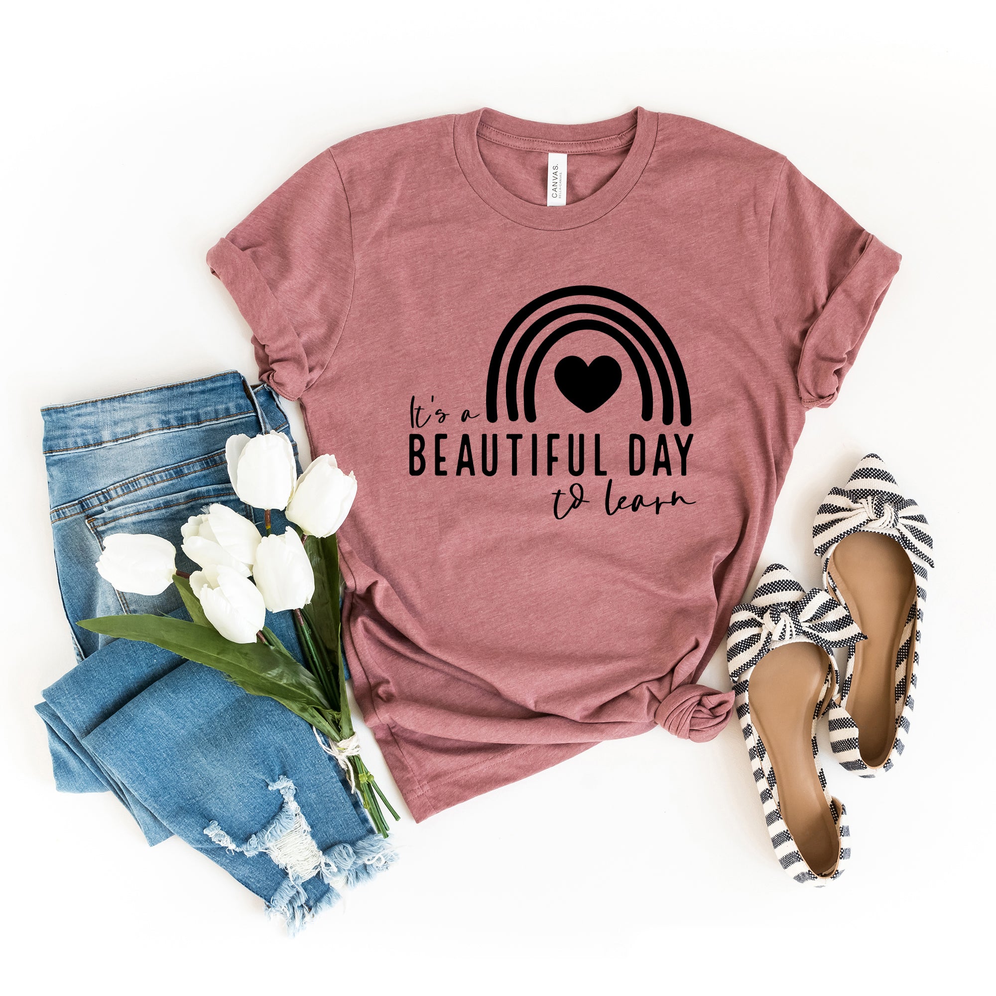 It's A Beautiful Day To Learn | Short Sleeve Graphic Tee