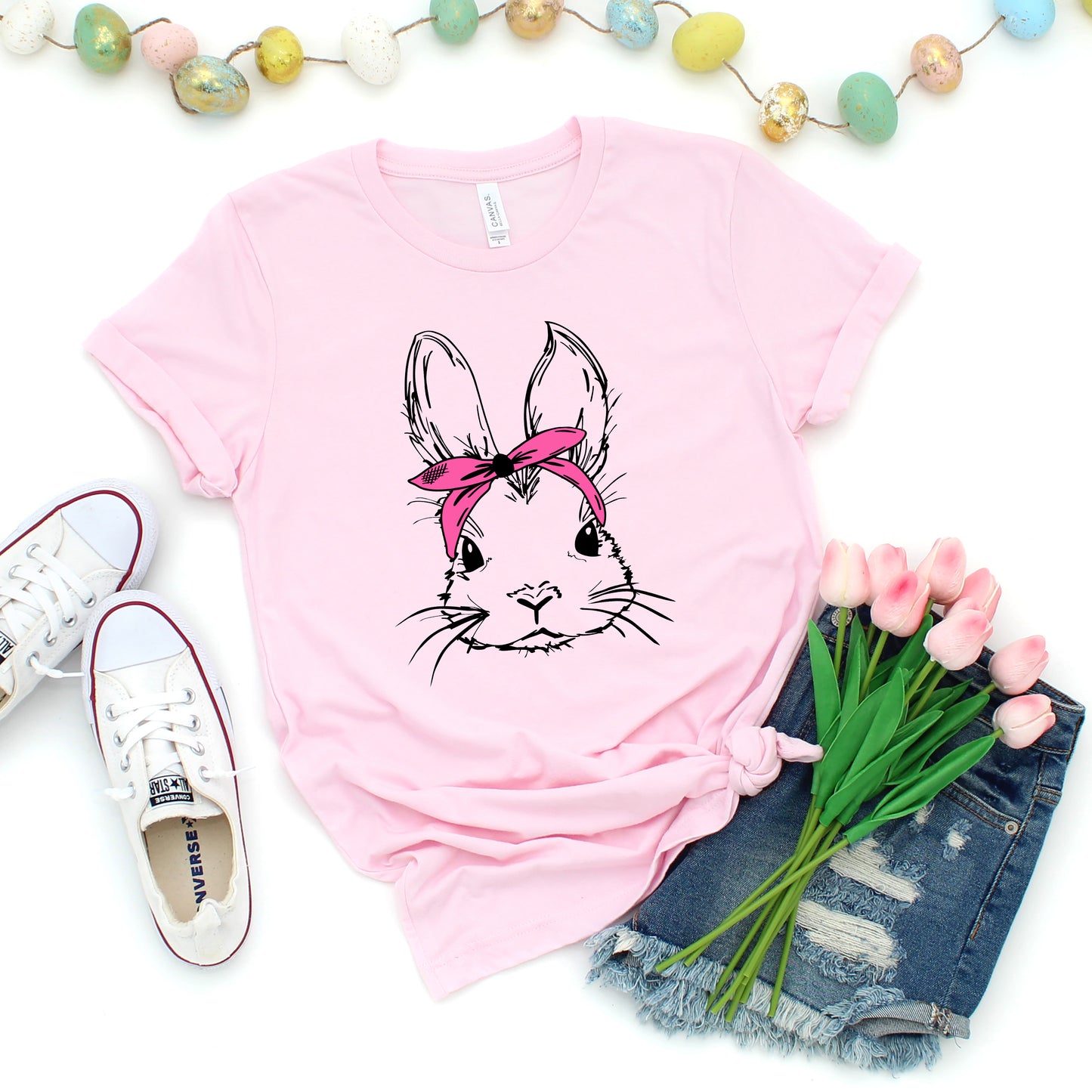 Bunny With Bandana | Short Sleeve Graphic Tee