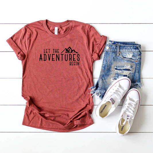 Clearance Let The Adventures Begin | Short Sleeve Graphic Tee