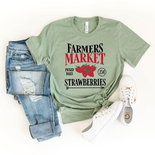 Clearance Farmers Market Strawberries | Short Sleeve Graphic Tee