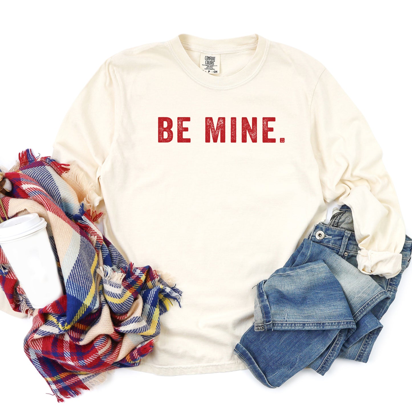 Be Mine Block | Garment Dyed Long Sleeve