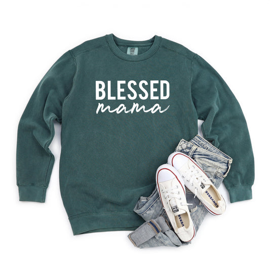 Blessed Mama | Garment Dyed Sweatshirt