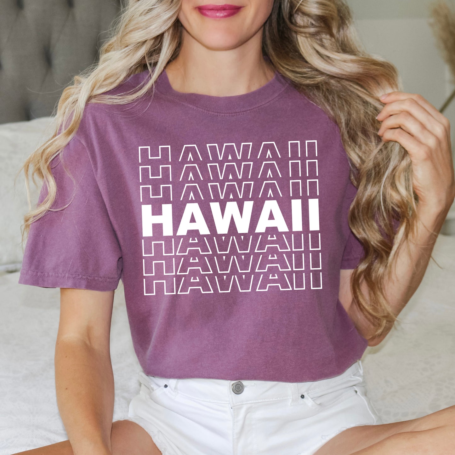 Hawaii Stacked | Garment Dyed Short Sleeve Tee