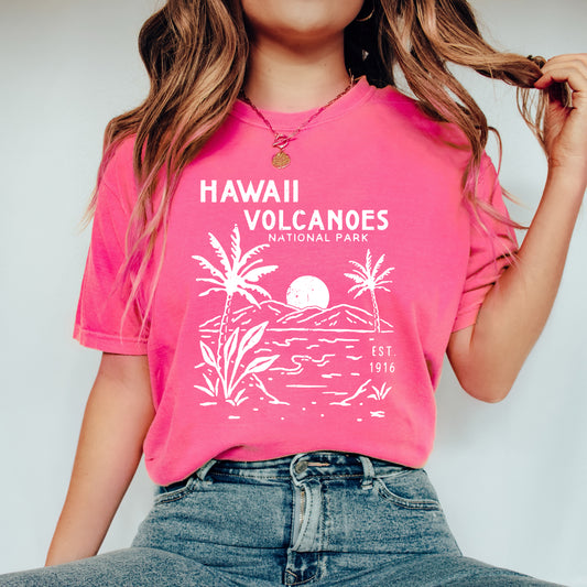 Hawaii Volcanoes | Garment Dyed Short Sleeve Tee