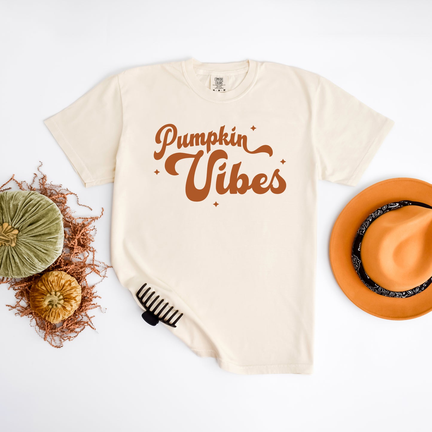 Pumpkin Vibes Stars | Garment Dyed Tee