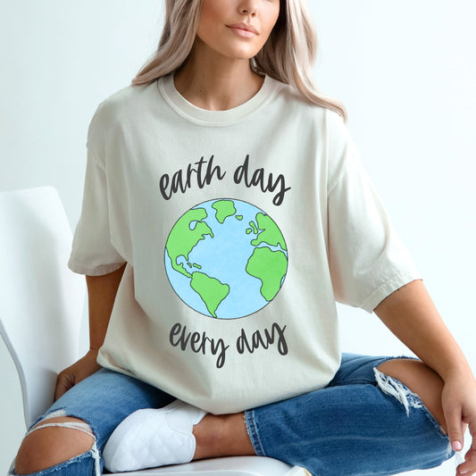 Earth Day Every Day | Garment Dyed Short Sleeve Tee