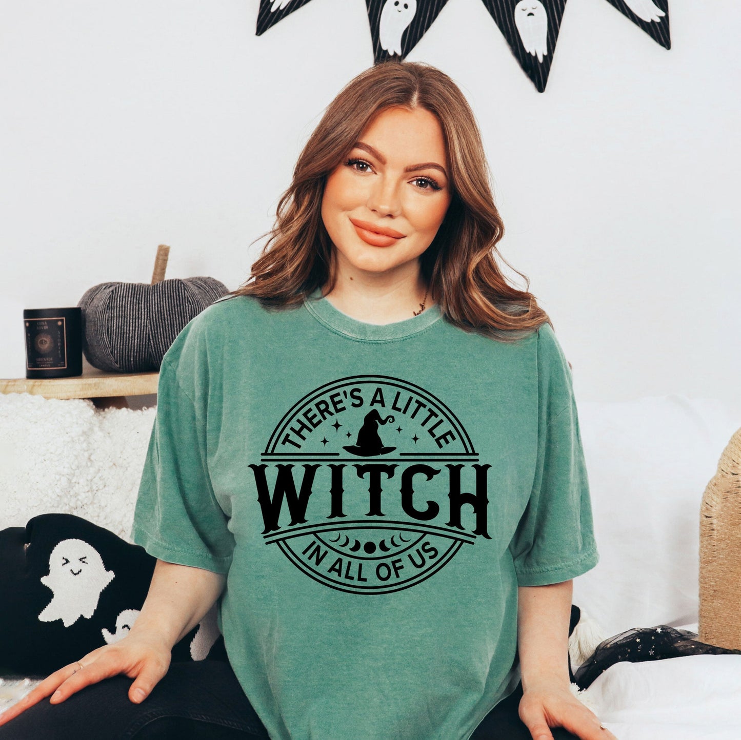 Clearance A Little Witch In All Of Us | Garment Dyed Short Sleeve Tee