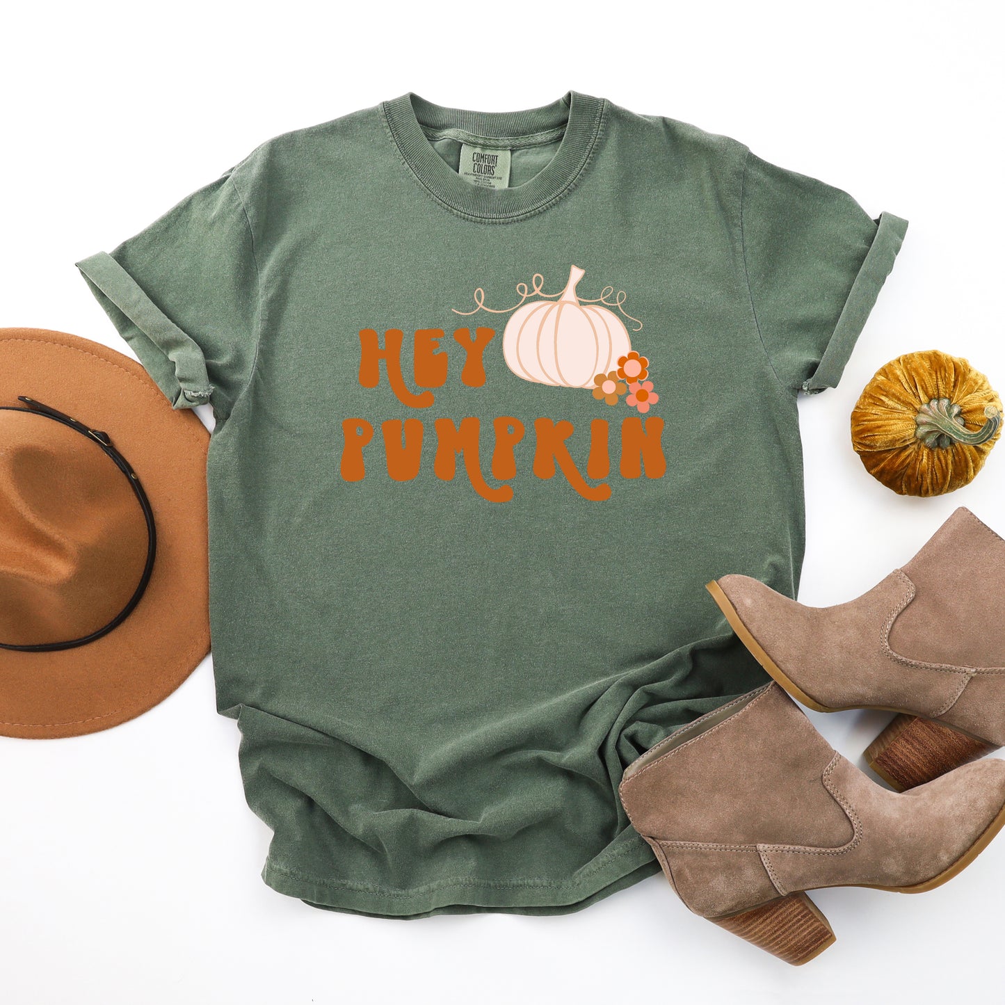 Hey Pumpkin Colorful | Garment Dyed Tee