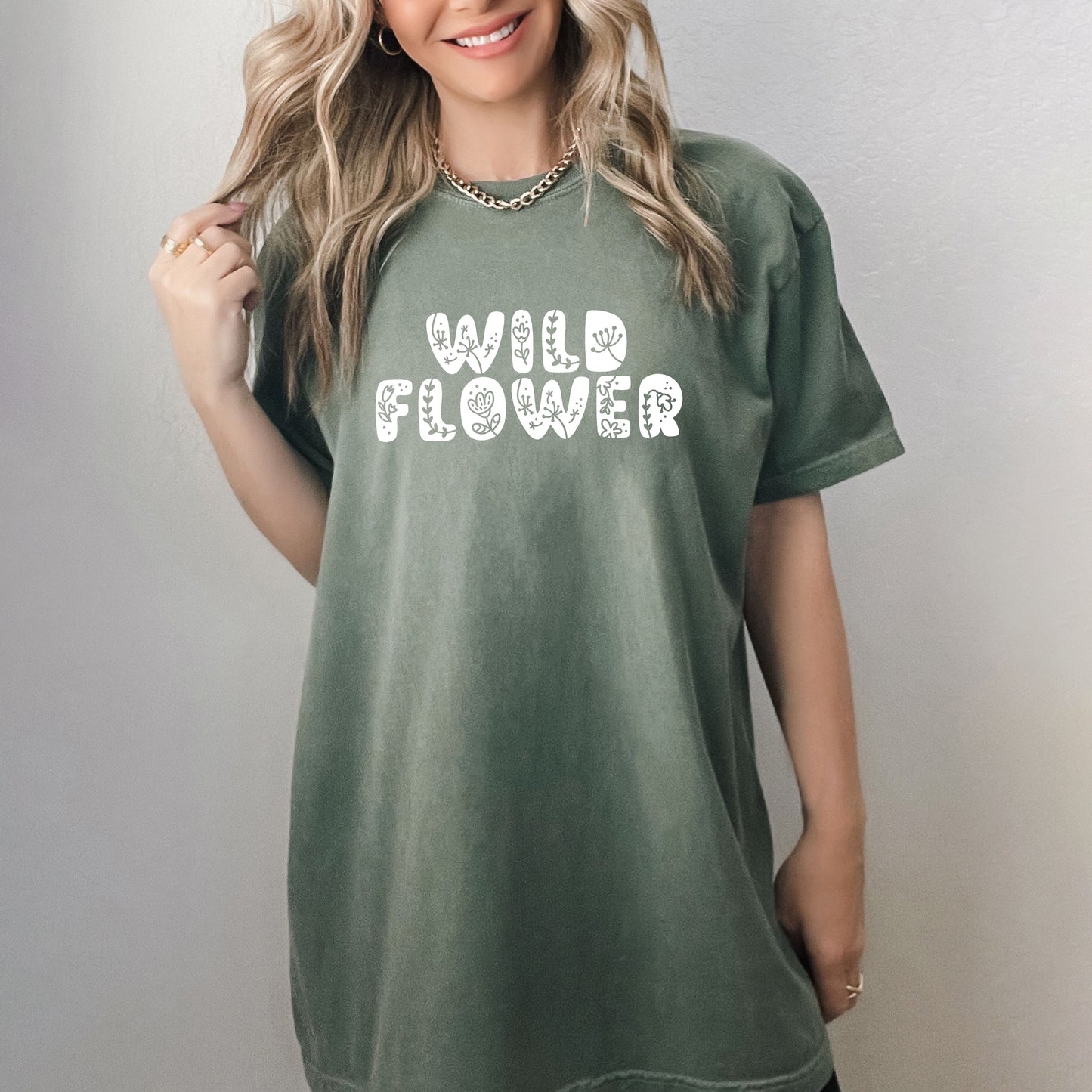 Boho Wild Flower | Garment Dyed Short Sleeve Tee