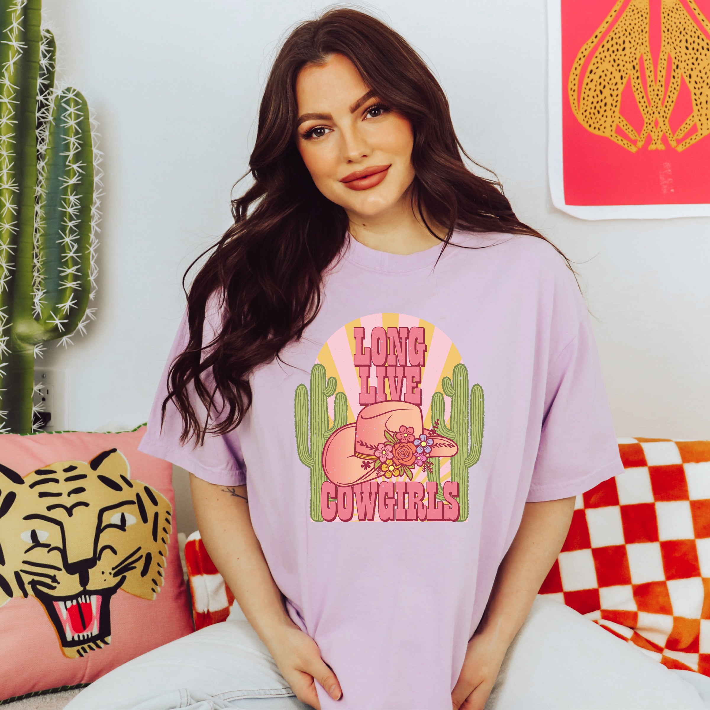 Long Live Cowgirls Cactus | Garment Dyed Short Sleeve Tee