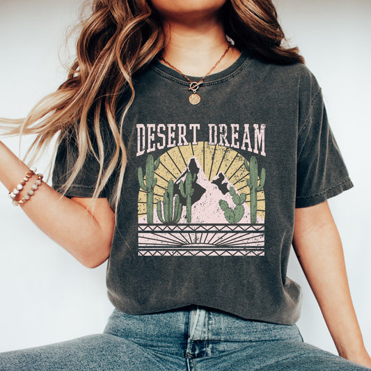 Desert Dreaming Pink | Garment Dyed Short Sleeve Tee