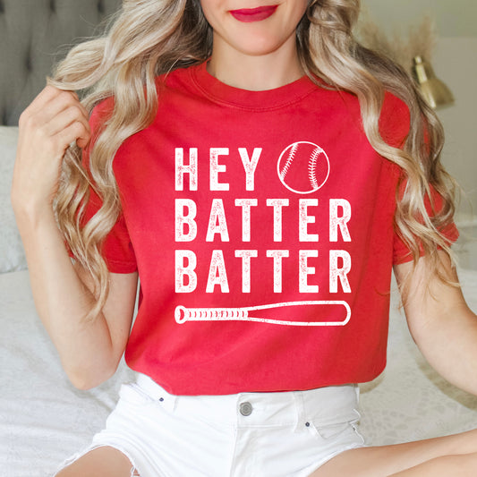 Hey Batter Batter | Garment Dyed Short Sleeve Tee