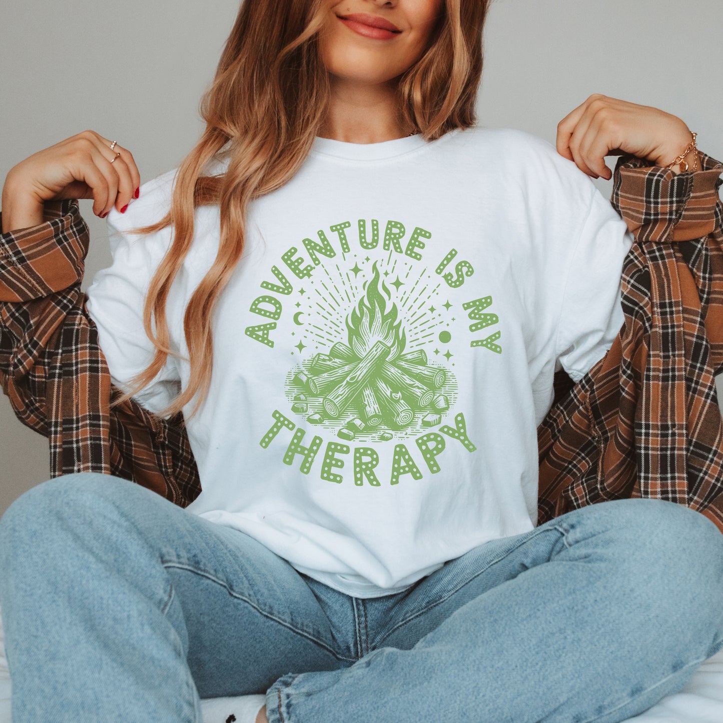 Adventure Is My Therapy | Garment Dyed Short Sleeve Tee
