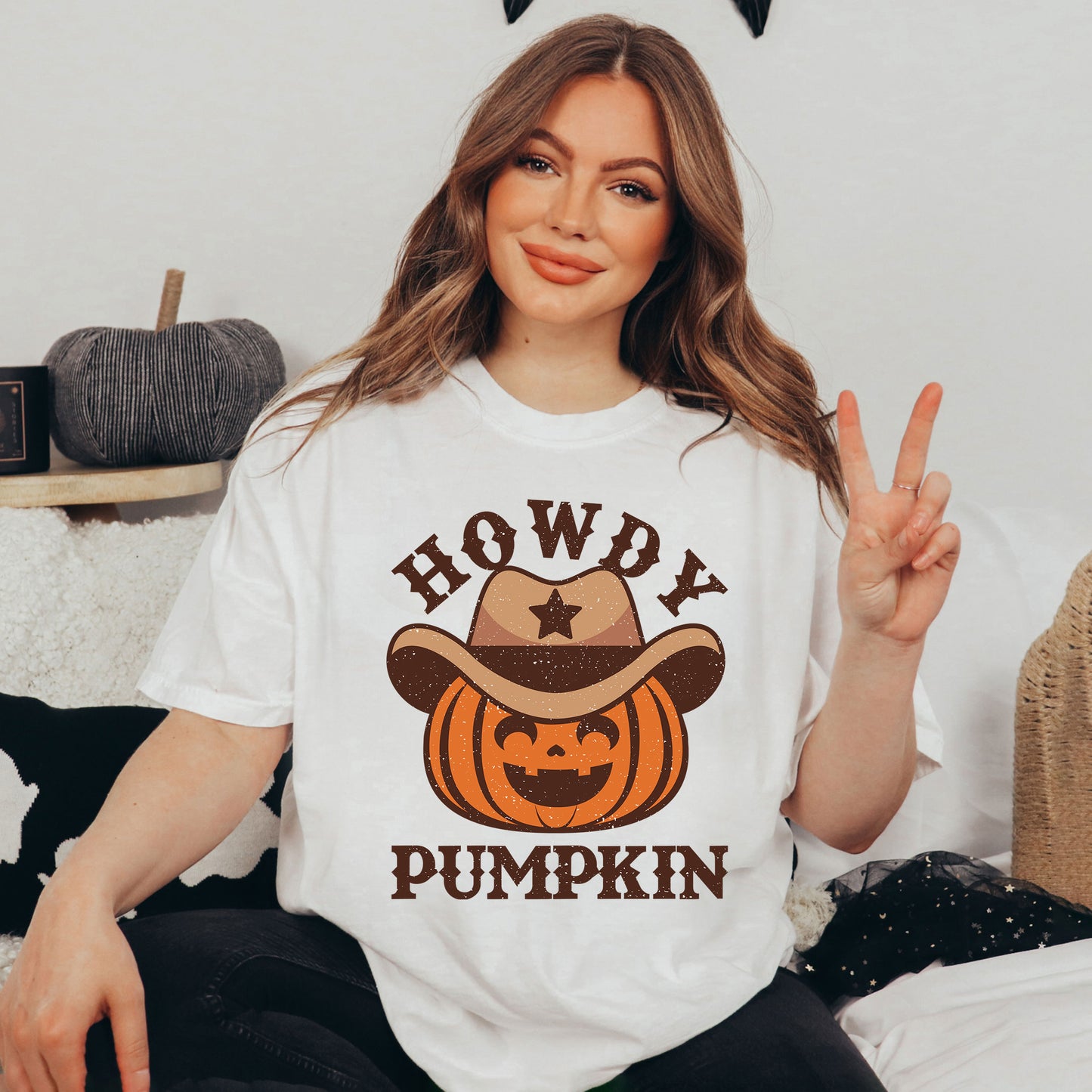 Howdy Pumpkin Hat | Garment Dyed Tee