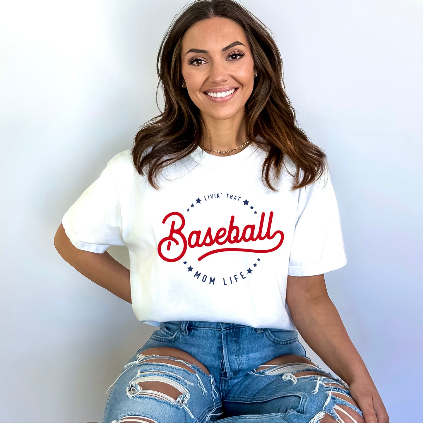 Livin' That Baseball Mom Life | Garment Dyed Short Sleeve Tee
