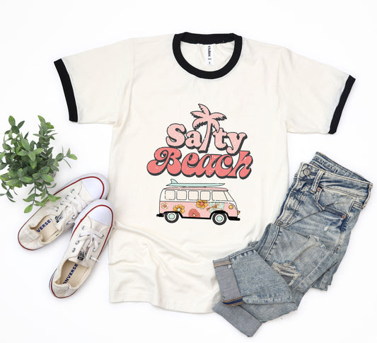 Salty Beach Van | Ringer Tee