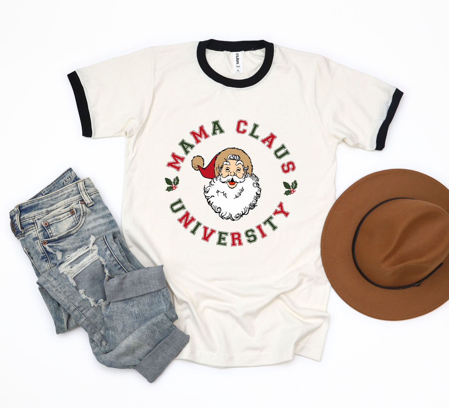 Mama Claus Circle | Ringer Tee