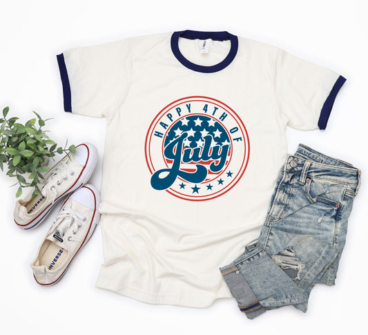 Happy Fourth Circle | Ringer Tee