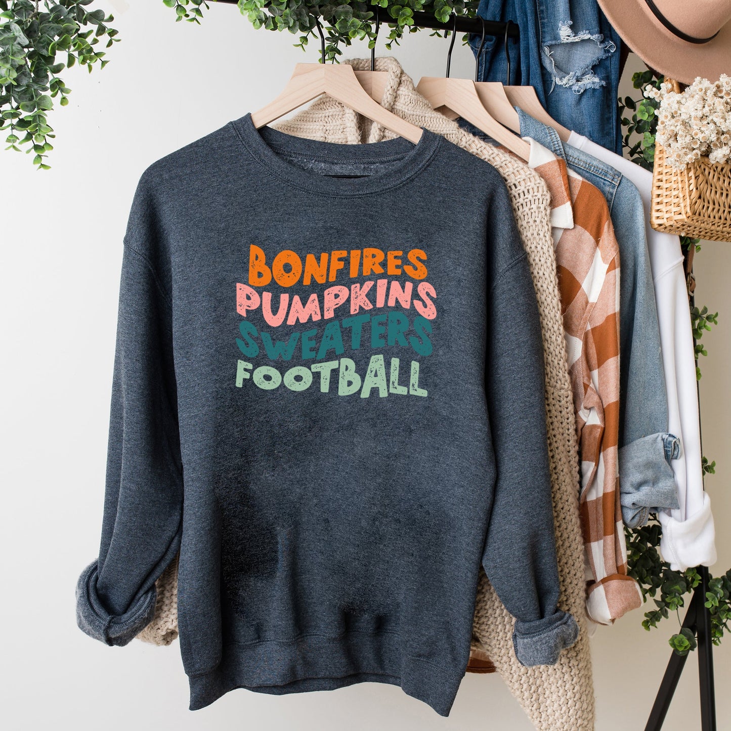 Clearance Bonfires Pumpkins Sweaters Football | Sweatshirt