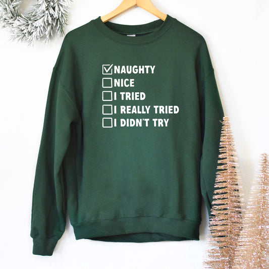 Clearance Naughty Nice List | Sweatshirt