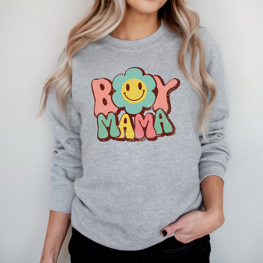 Boy Mama Flower | Sweatshirt