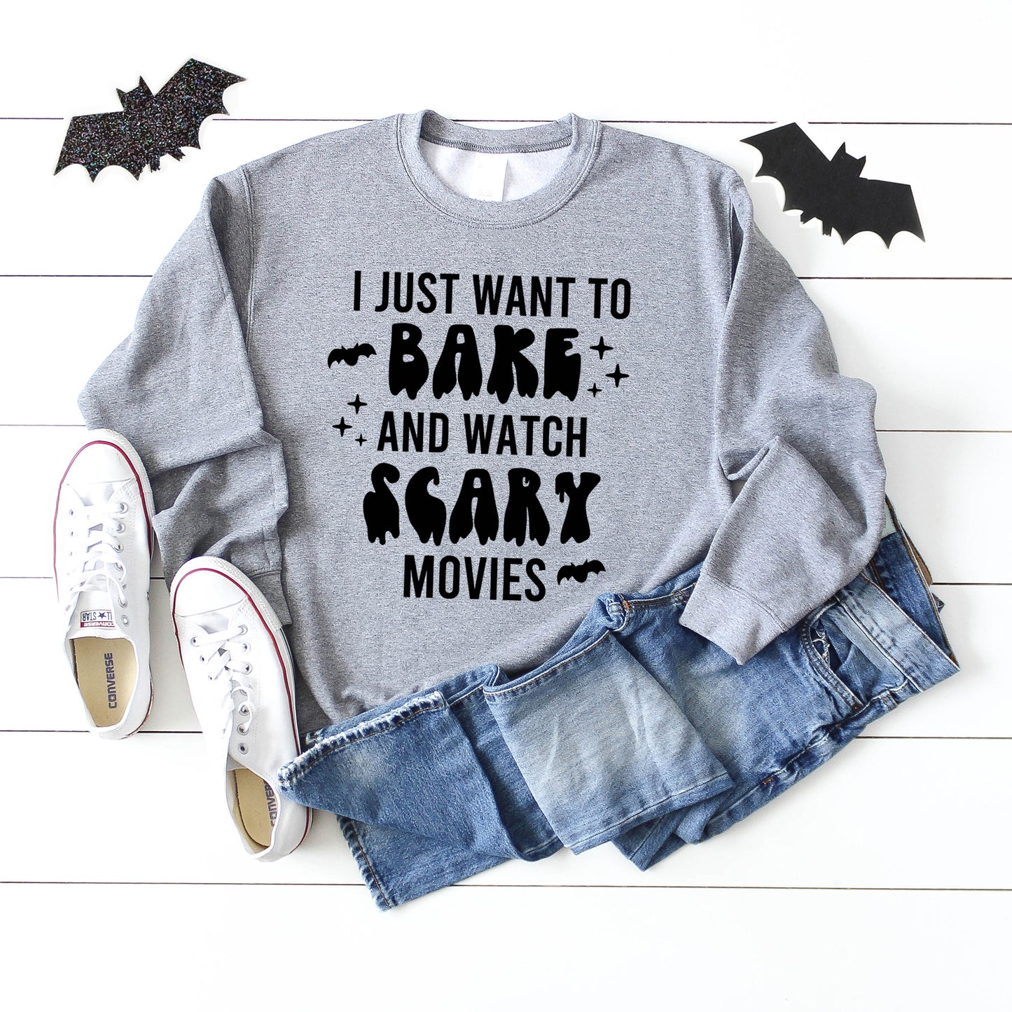 Bake And Watch Scary Movies | Sweatshirt