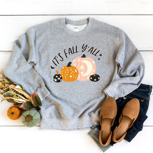 Boho It's Fall Y'all Pumpkins | Sweatshirt