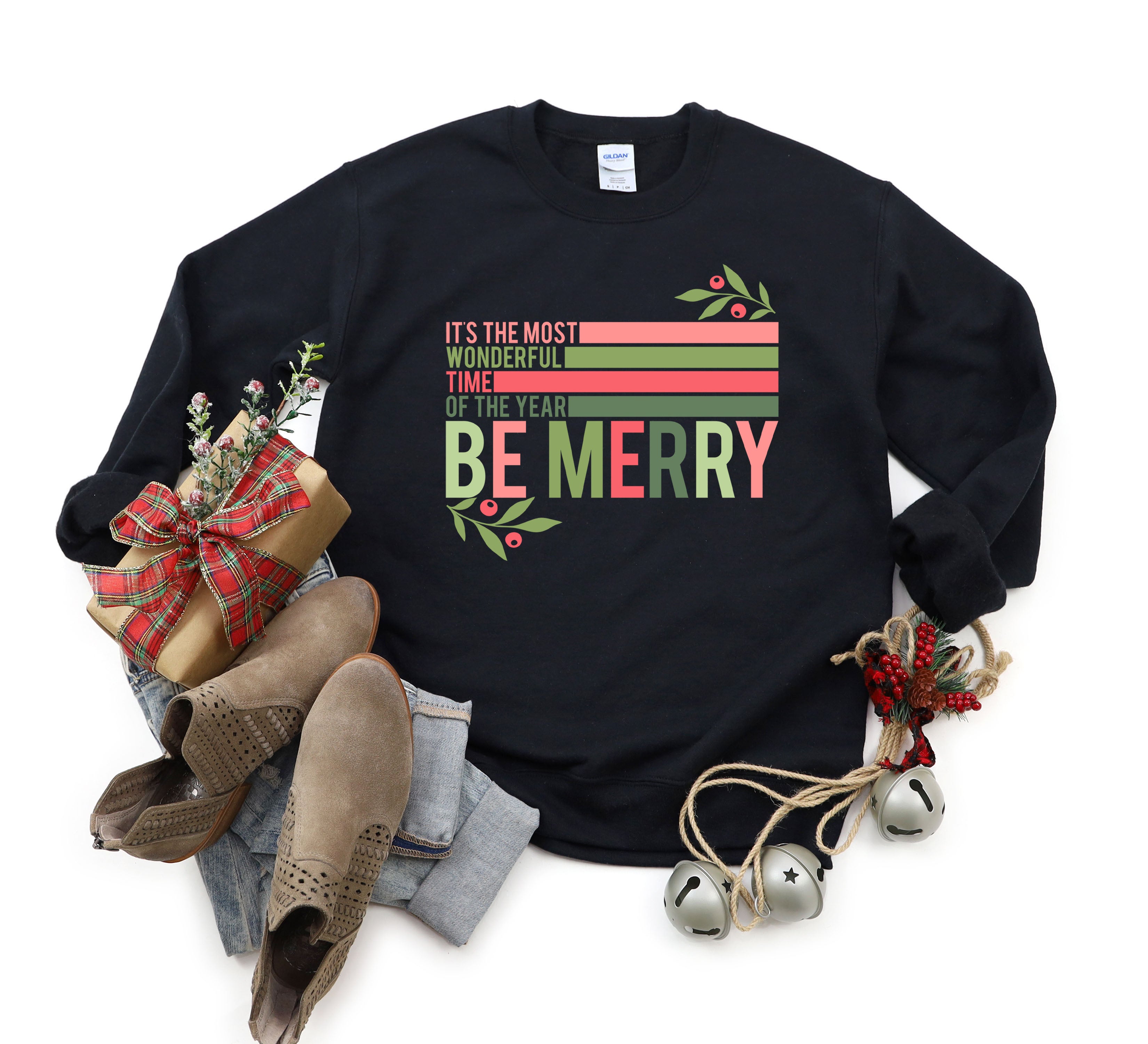 Be Merry Stripes | Sweatshirt