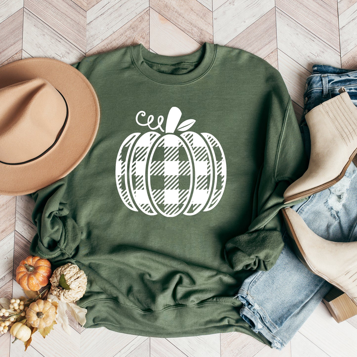 Buffalo Plaid Pumpkin | Sweatshirt