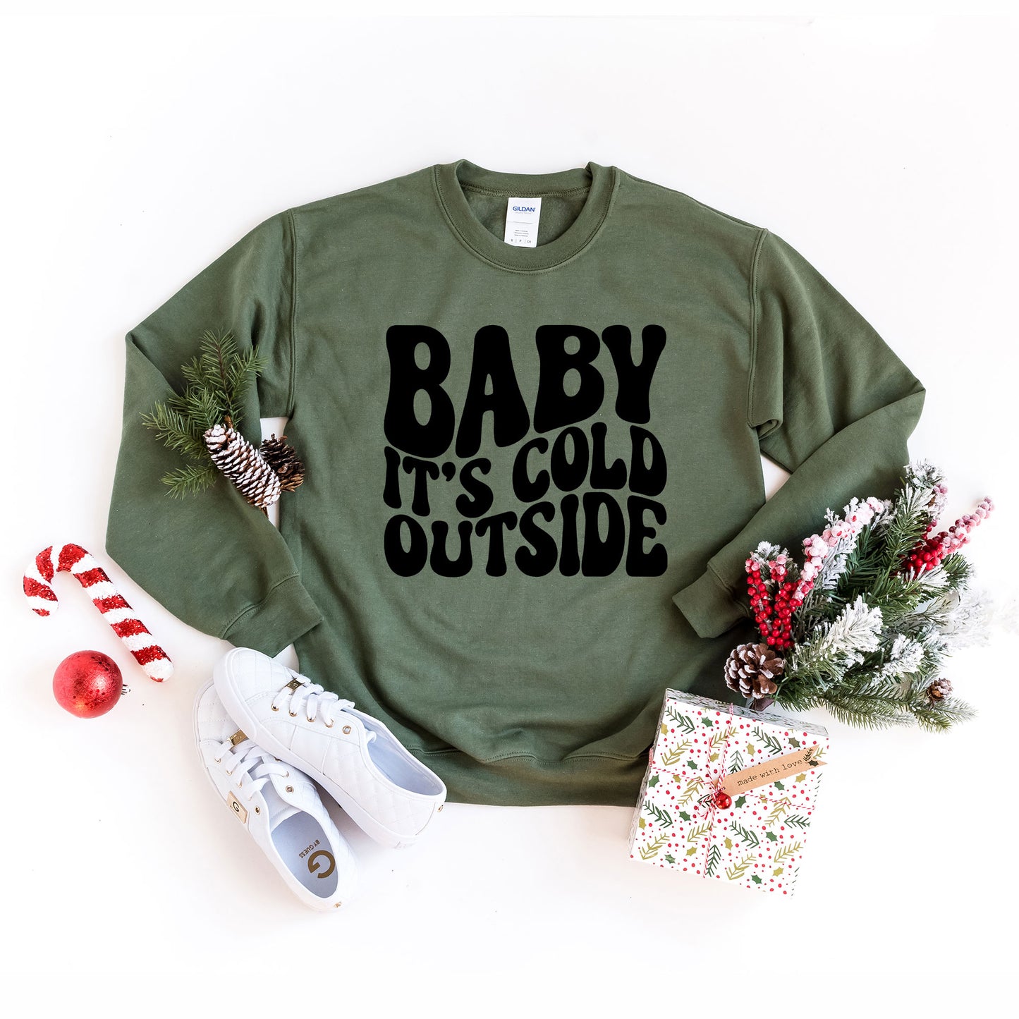 Baby It's Cold Outside Wavy | Sweatshirt