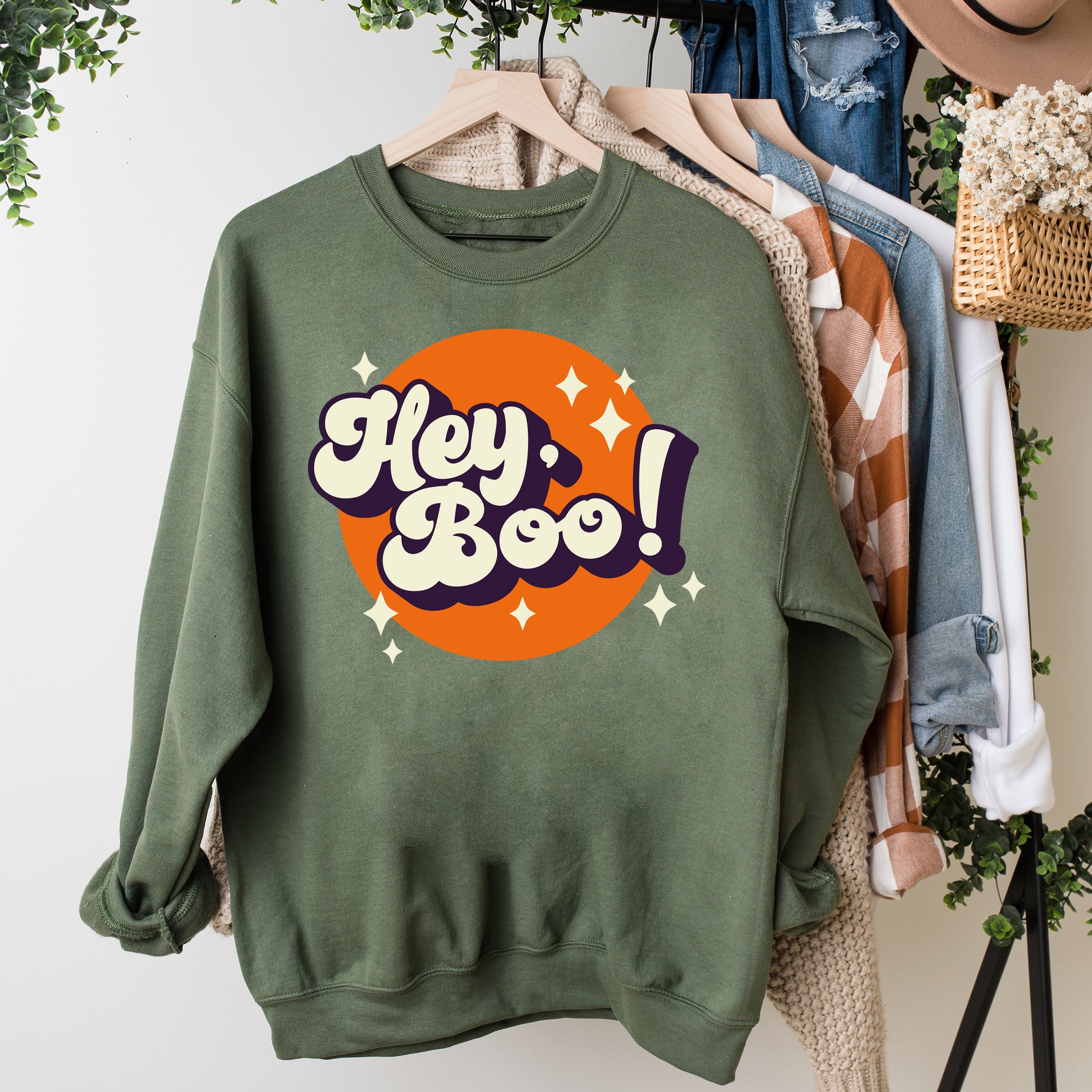 Retro Hey Boo | Sweatshirt