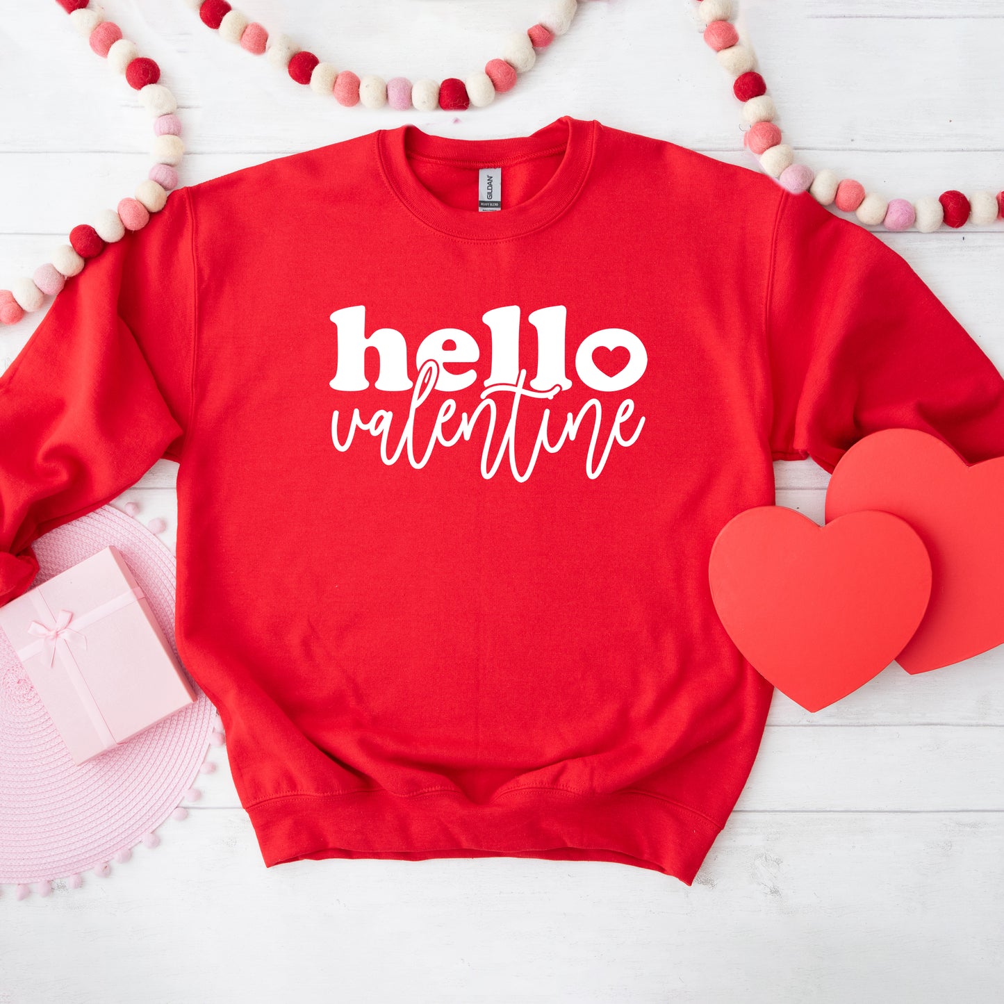 Hello Valentine Bold Script | Sweatshirt
