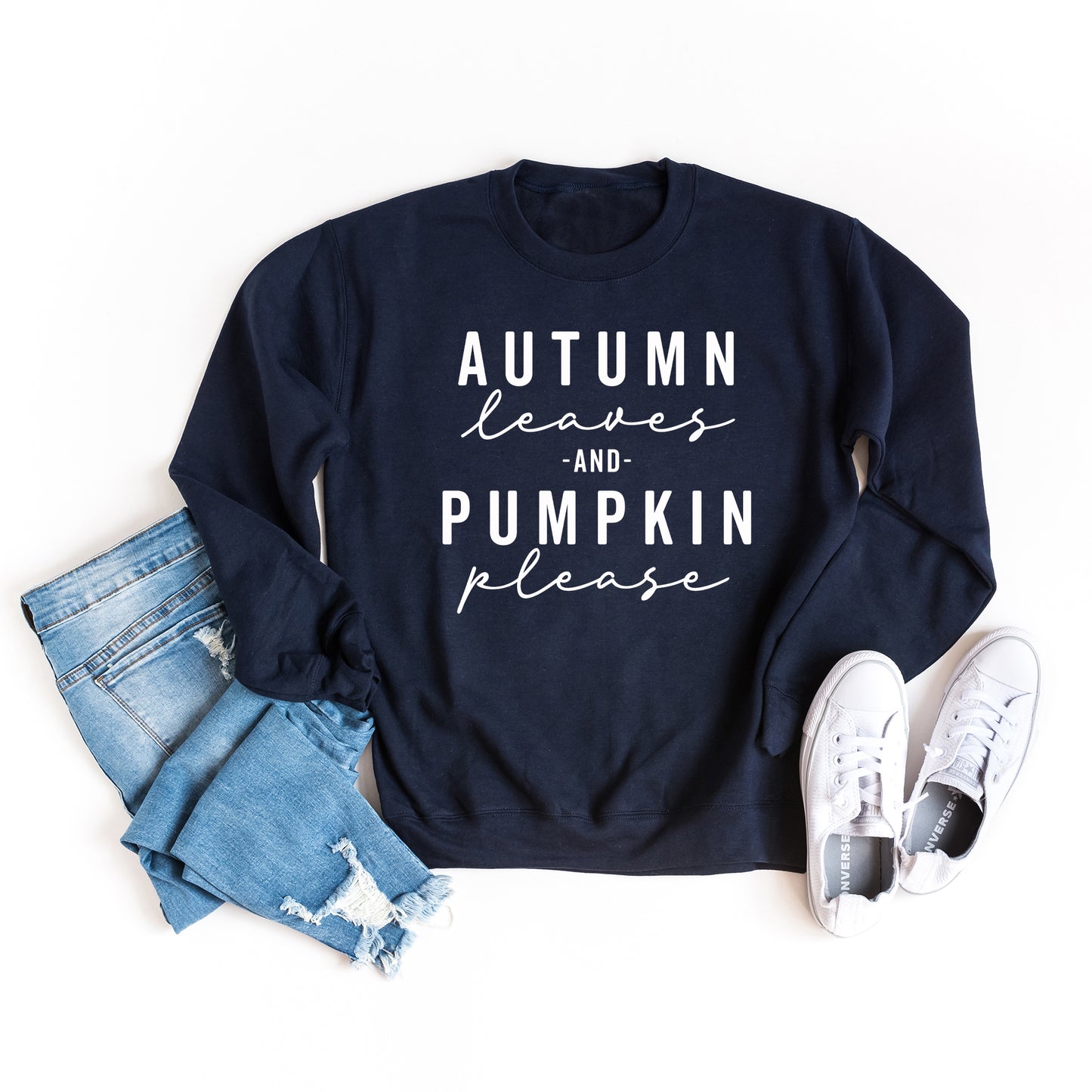 Autumn Leaves And Pumpkin Please | Sweatshirt