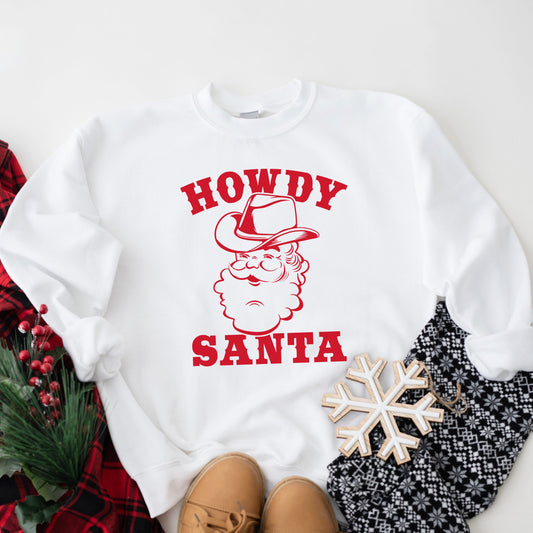 Clearance Howdy Santa Claus | Sweatshirt