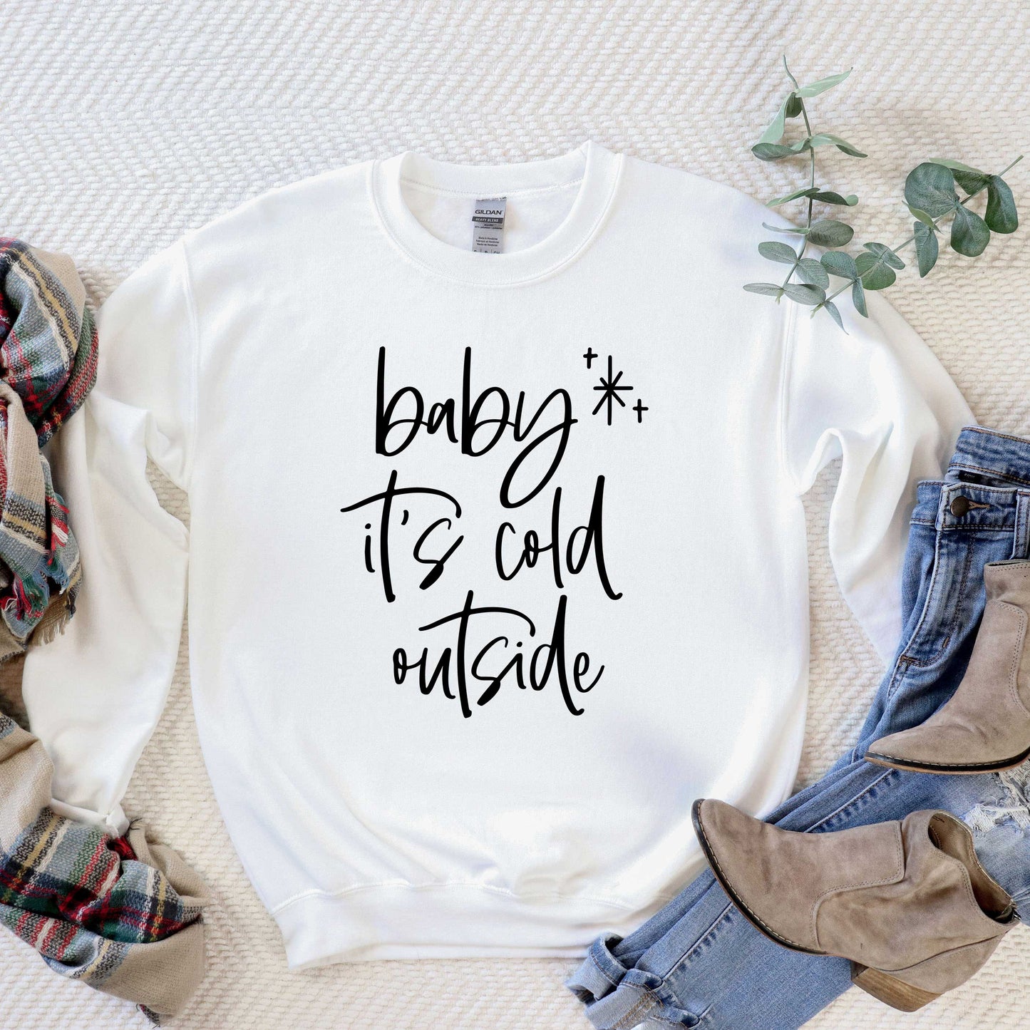 Baby It's Cold Outside Cursive | Sweatshirt