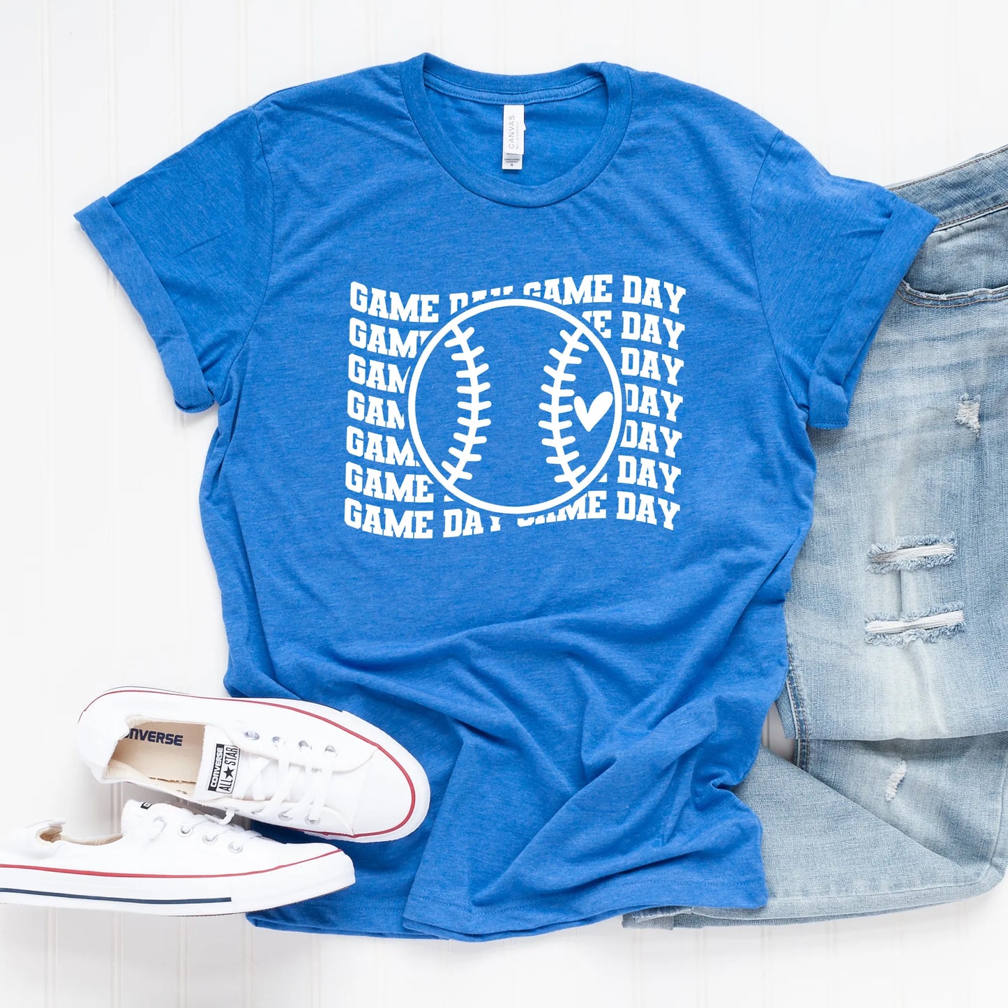 Baseball Game Day Stacked | Short Sleeve Graphic Tee